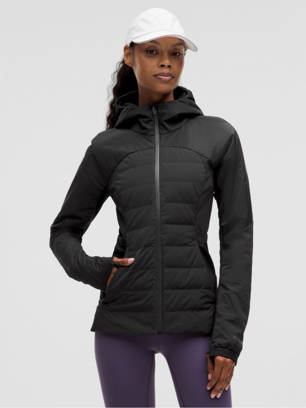 Lululemon Down For It All Women's Black Lightweight Full Zip Jacket Sz 6 Hooded